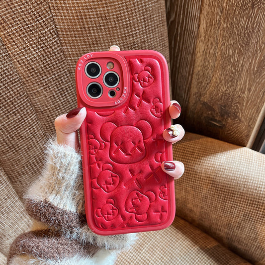 Stylish Embossed Cartoon Case For iPhones