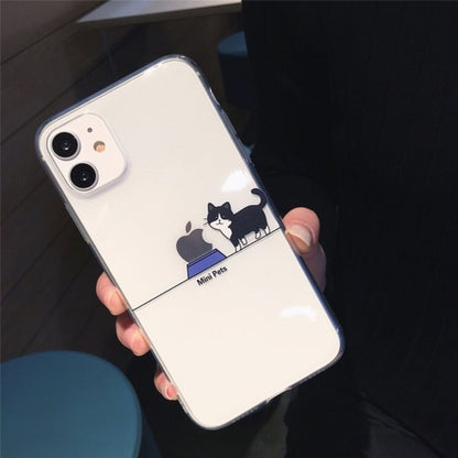 Cartoon Animal Transparent Case For iPhone