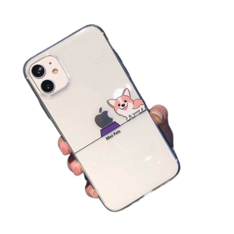 Cartoon Animal Transparent Case For iPhone