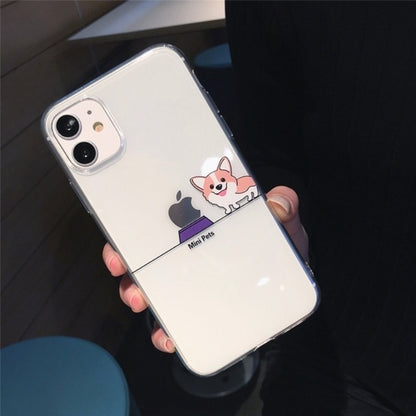 Cartoon Animal Transparent Case For iPhone