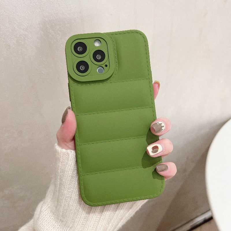 3D Cotton Down Jacket Design Phone Cases For iPhones