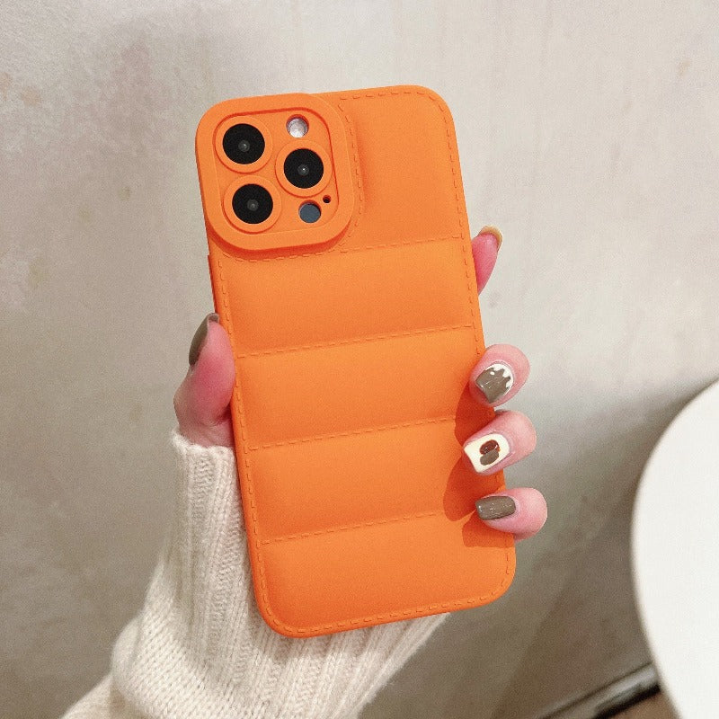 3D Cotton Down Jacket Design Phone Cases For iPhones