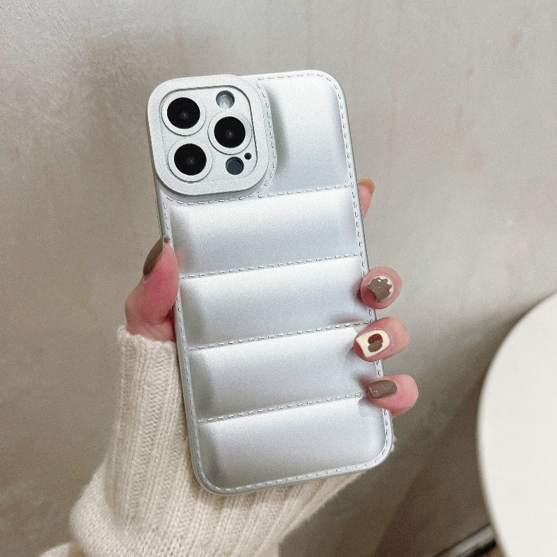 3D Cotton Down Jacket Design Phone Cases For iPhones