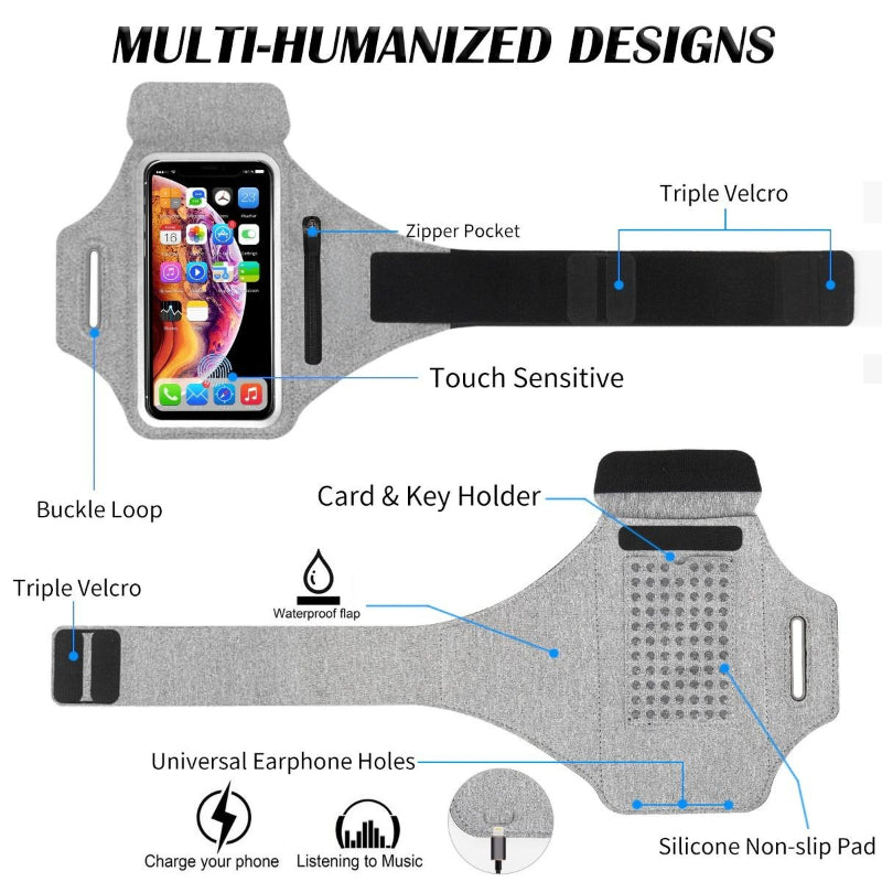 Sports Armbands Zipper Phone Case Holder