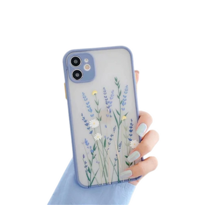 Flowers Pattern Frosted iPhone Case