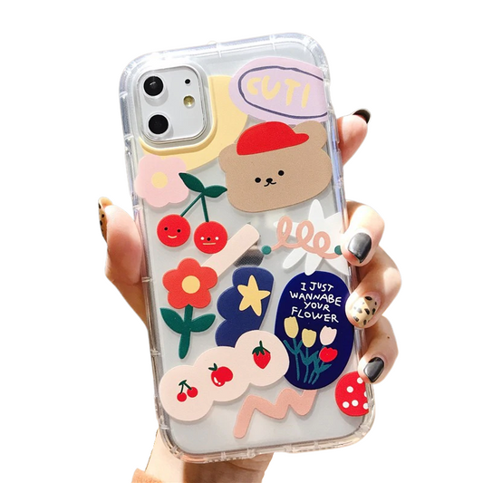 Cute Cartoon Bear Phone Case for iPhone