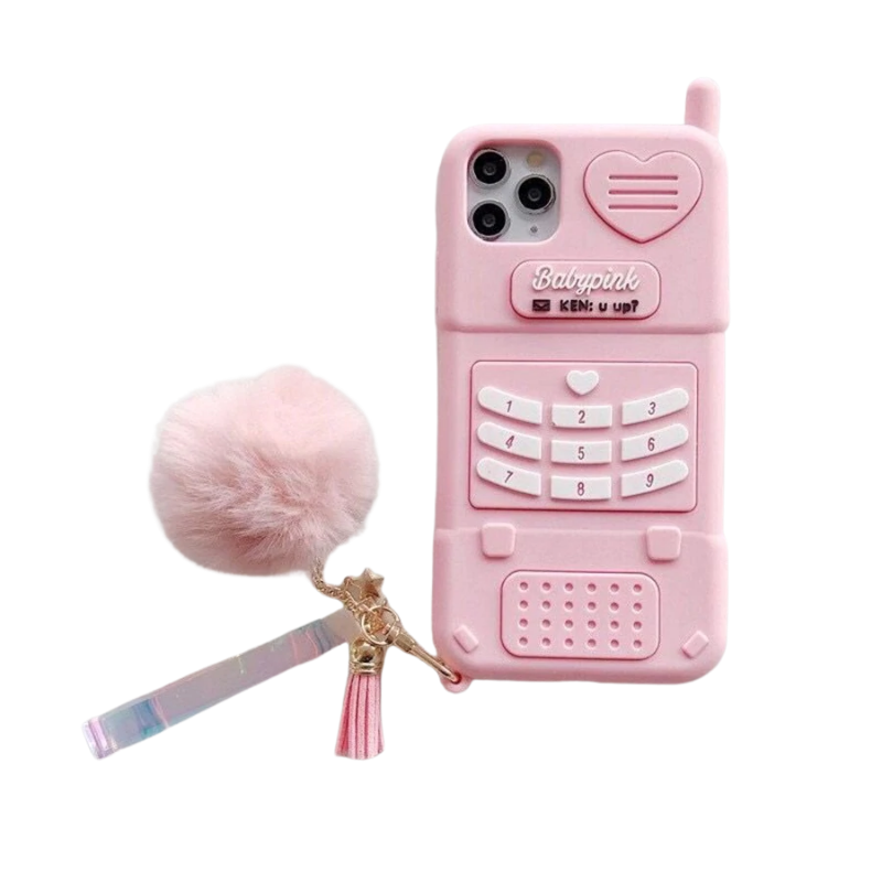 Cute 3D Old Mobile Phone Design case for iPhone