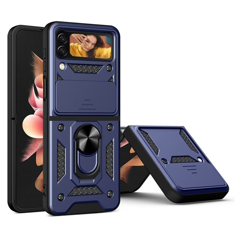 Magnetic Metal Ring Case – Stylish and Durable for Samsung Galaxy Z