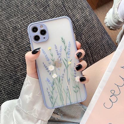 Flowers Pattern Frosted iPhone Case