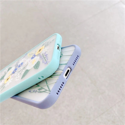 Flowers Pattern Frosted iPhone Case