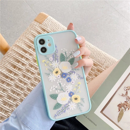 Flowers Pattern Frosted iPhone Case