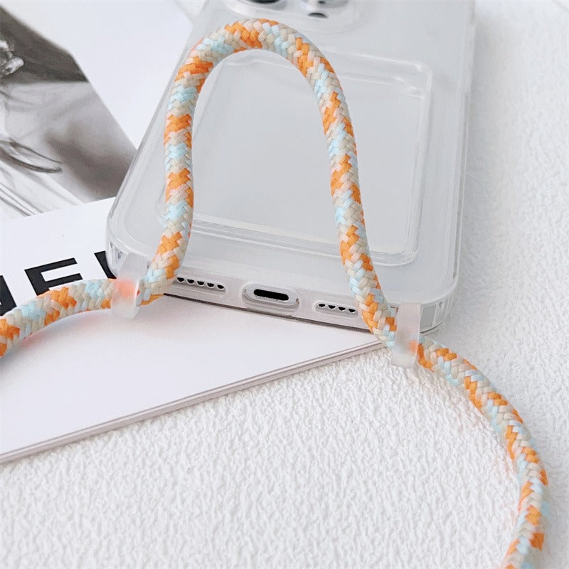 Crossbody Strap Lanyard Clear Case For iPhone