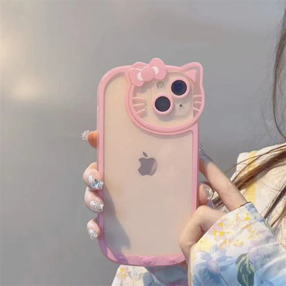 Hello Kitty Transparent Stylish Case For iPhone