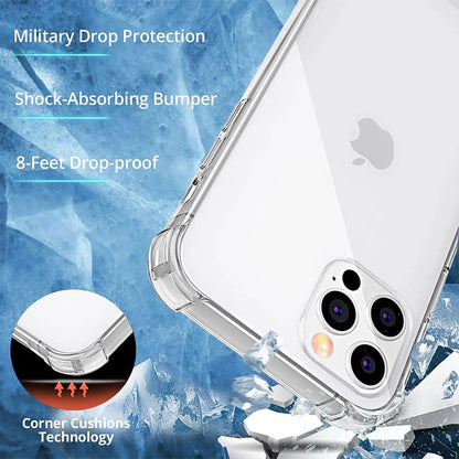 Shockproof Protection Clear Silicone Phone Case For iPhone