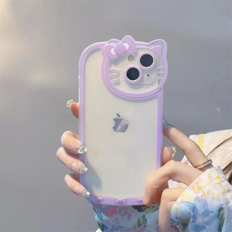 Hello Kitty Transparent Stylish Case For iPhone