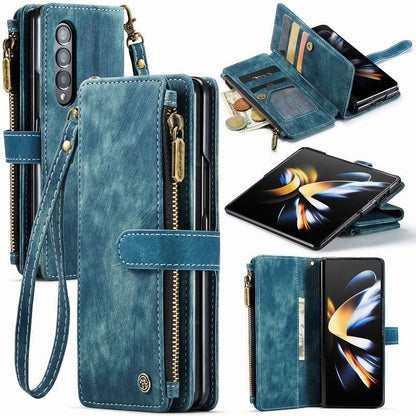 Heavy Duty Leather Case With Card Holder For Samsung Galaxy Z Fold 3 & 4