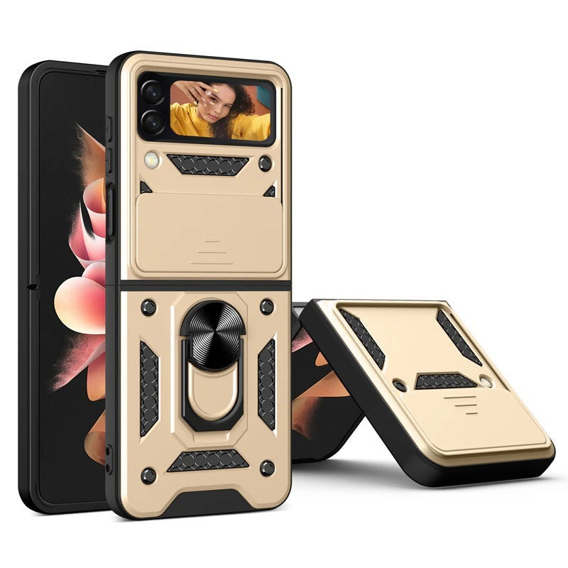Magnetic Metal Ring Case – Stylish and Durable for Samsung Galaxy Z
