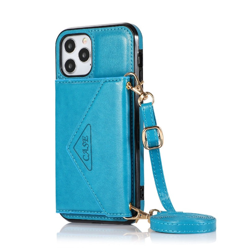 Leather Wallet Crossbody Case With Strap For iPhones