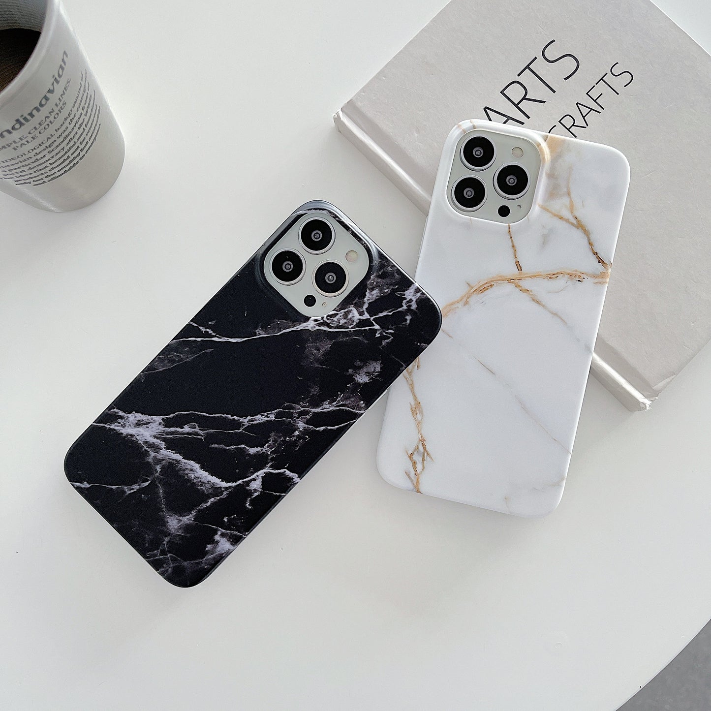 Shockproof Electroplated Marble iPhone Case