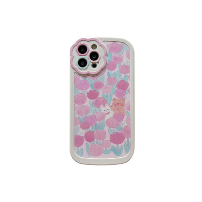 Shockproof Flower Print Soft Silicon Phone Case For iPhones