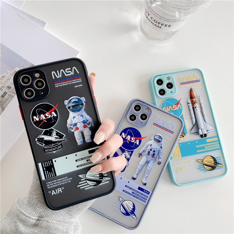 Space Exploration, Nasa Spaceman Pattern iPhone case