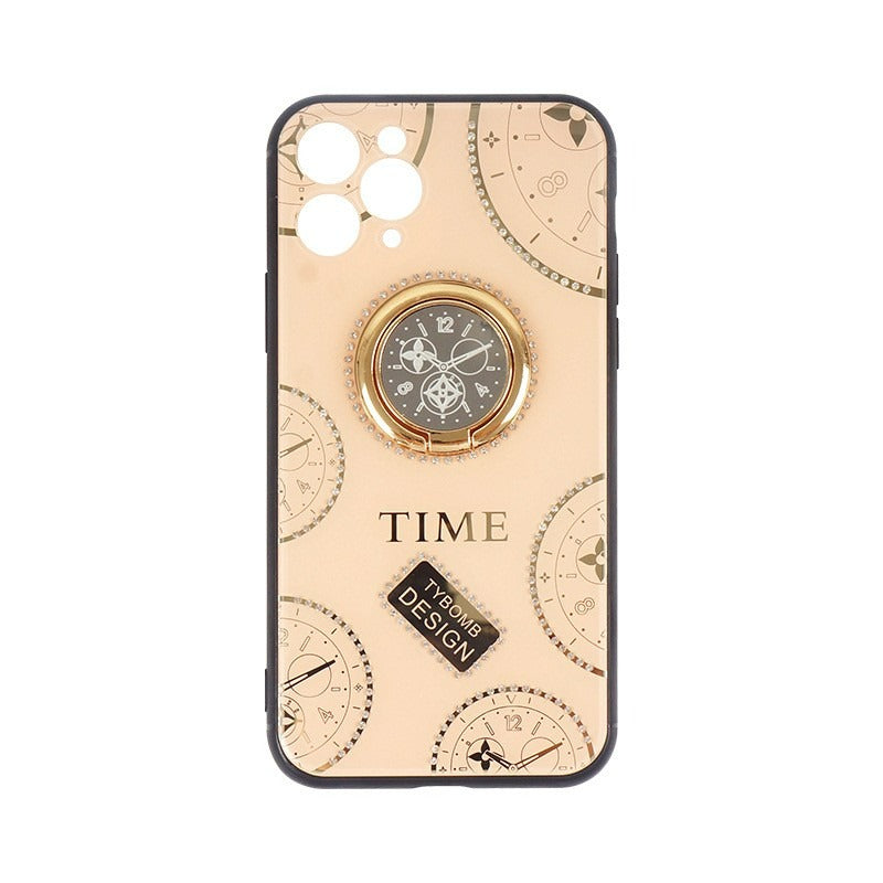 Diamond PC iPhone Case With Magnetic Ring Stand Holder